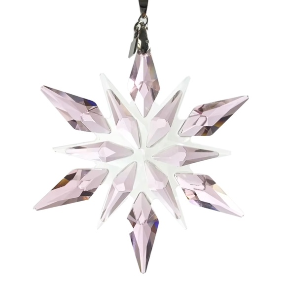 Crystal Snowflake Sun Catcher Christmas Tree Decor Czech Bohemia Crystal Gift - Picture 1 of 15